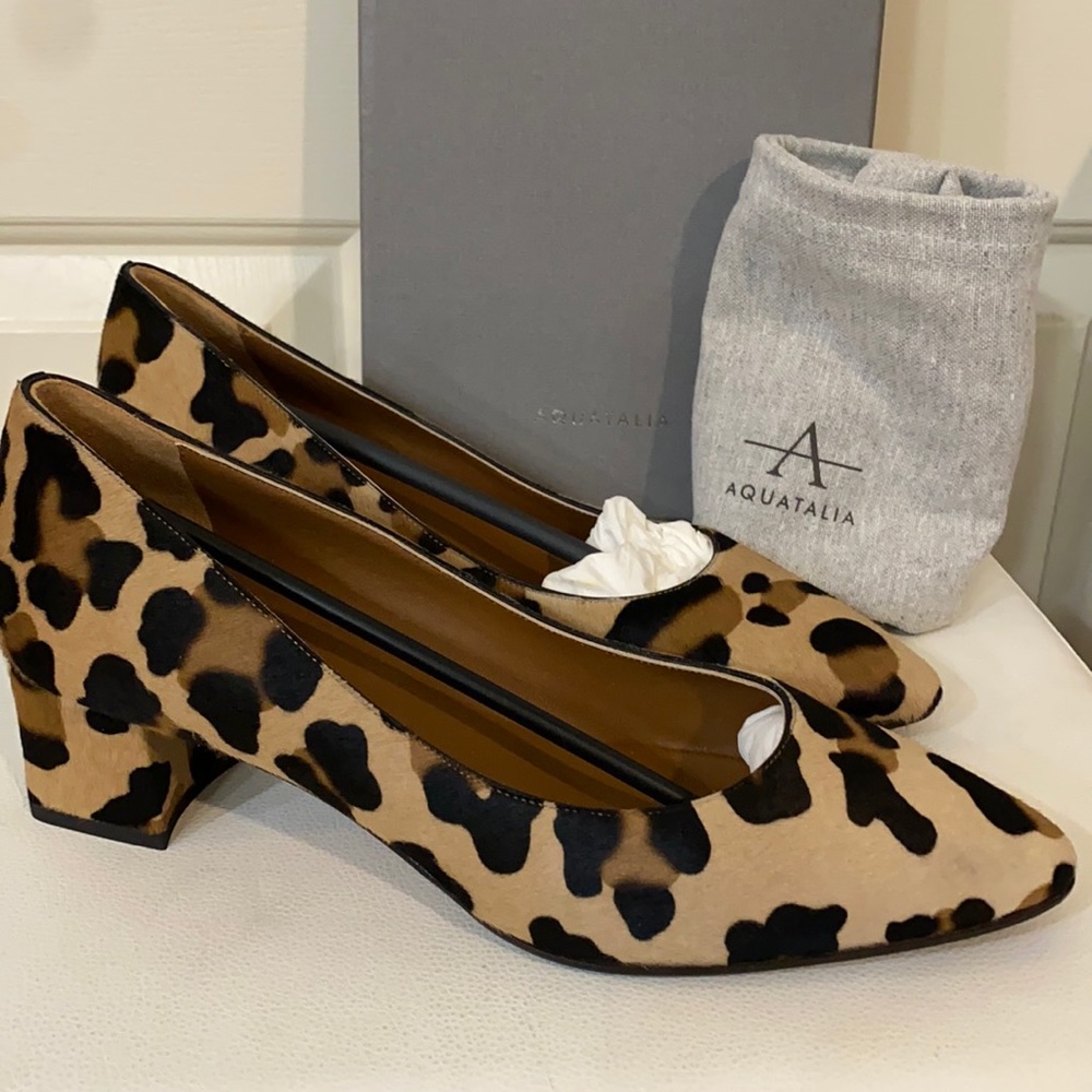 Aquatalia Leopard Pumps